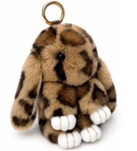Floppy Ear Bunny Bag Charm: Pastel Pink