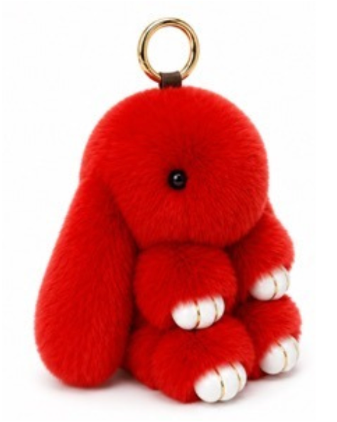 Floppy Ear Bunny Bag Charm: Pastel Pink