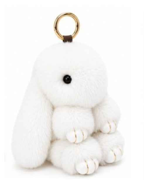 Floppy Ear Bunny Bag Charm: Pastel Pink