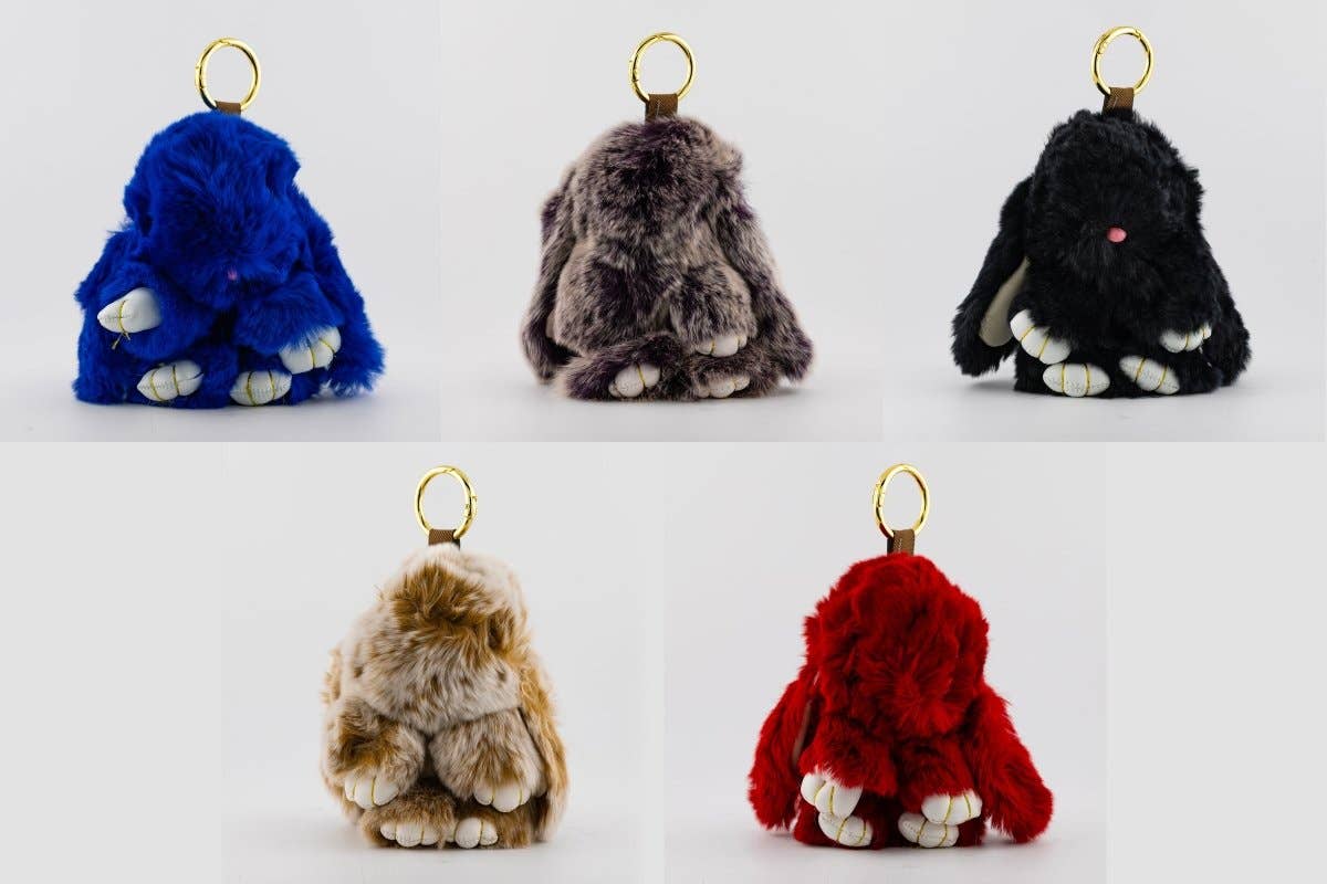 6 Inch x 4 Inch Fluffy Bunny Keychain Accessories | WB-00315 ~ WB-00319: #4