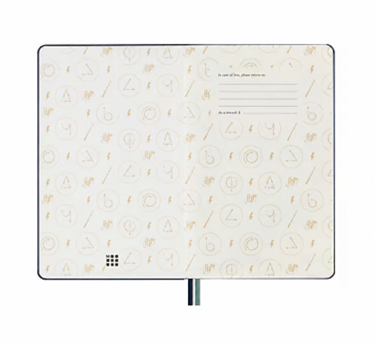 Moleskine Limited Edition Harry Potter Expecto Patronum spell Notebook with glow in the dark special-effect, Hard Cover, Ruled, Large (5" x 8.25"), Petrolum Blue, 176 pages
