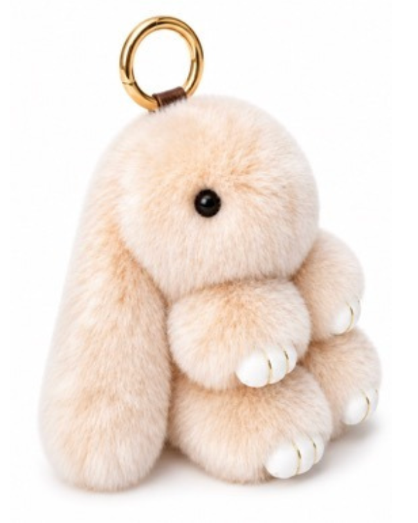 Floppy Ear Bunny Bag Charm: Pastel Pink