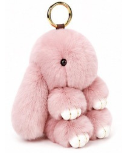 Floppy Ear Bunny Bag Charm: Pastel Pink