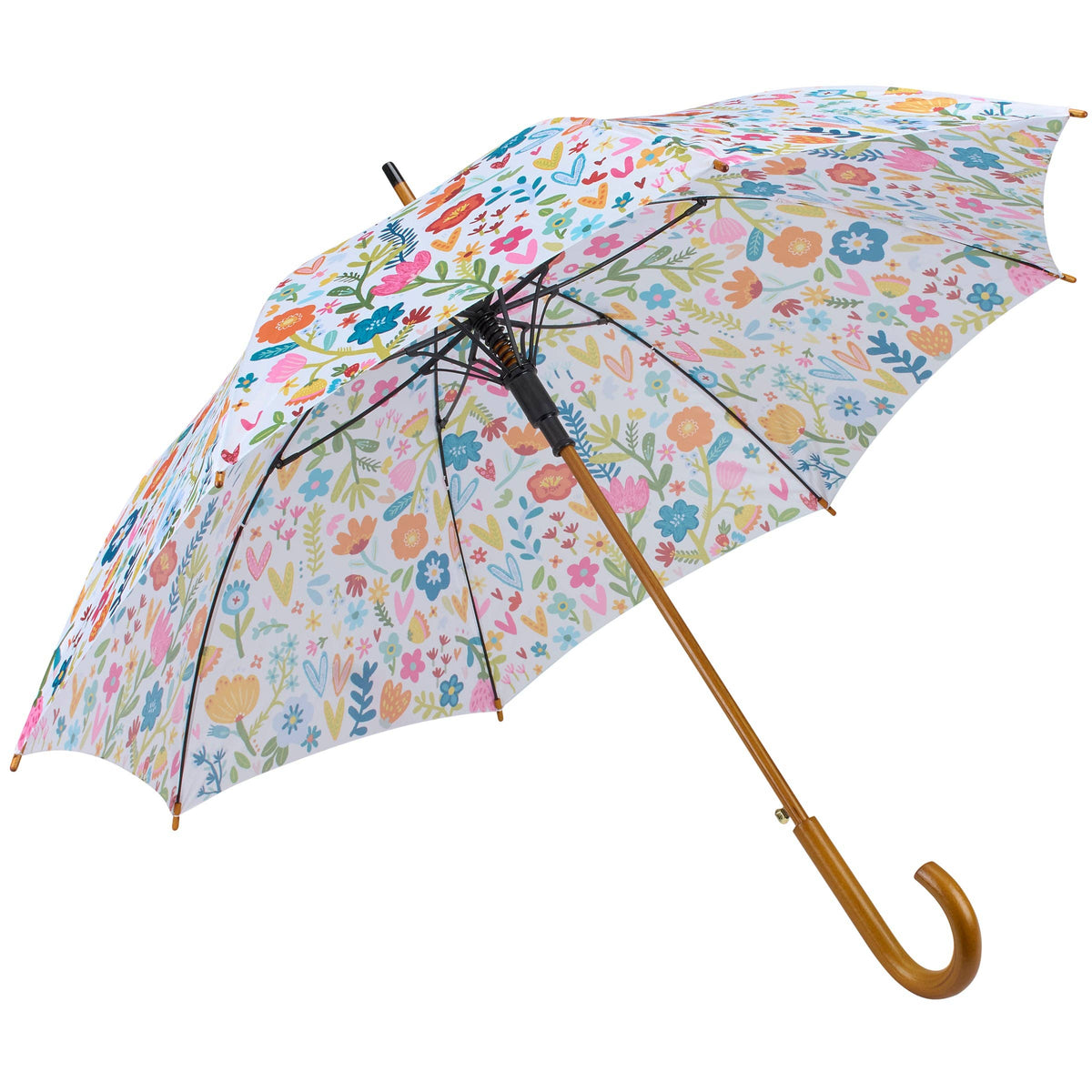 White Floral Umbrella