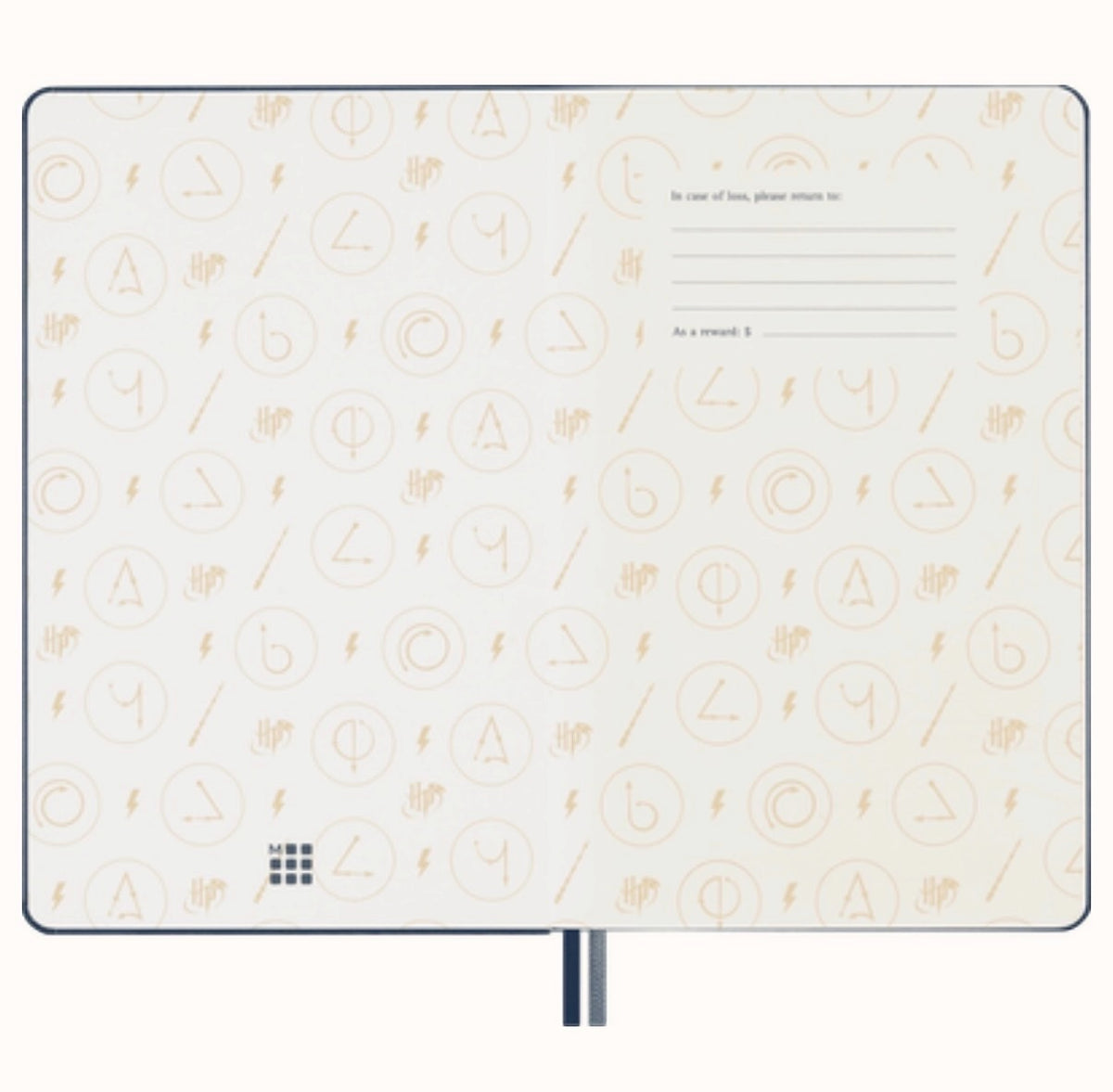 Moleskine Limited Edition Harry Potter Expecto Patronum spell Notebook with glow in the dark special-effect, Hard Cover, Ruled, Large (5" x 8.25"), Petrolum Blue, 176 pages