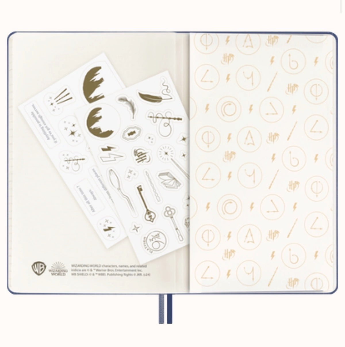 Moleskine Limited Edition Harry Potter Expecto Patronum spell Notebook with glow in the dark special-effect, Hard Cover, Ruled, Large (5" x 8.25"), Petrolum Blue, 176 pages