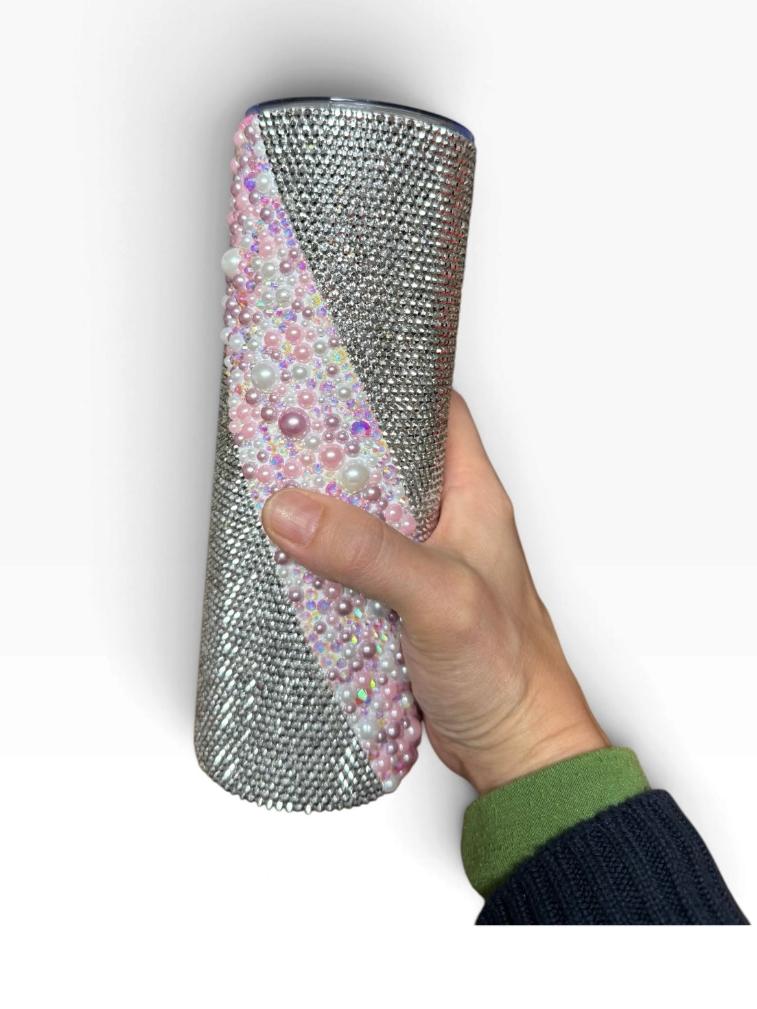 Handmade Pearl Sparkling Tumbler 20oz