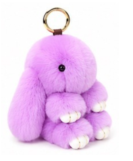 Floppy Ear Bunny Bag Charm: Pastel Pink