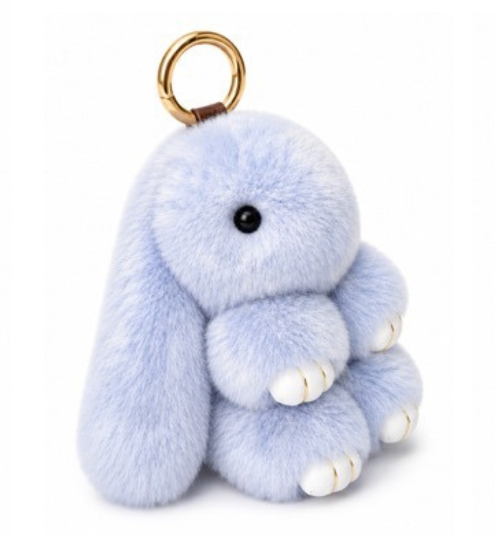 Floppy Ear Bunny Bag Charm: Pastel Pink