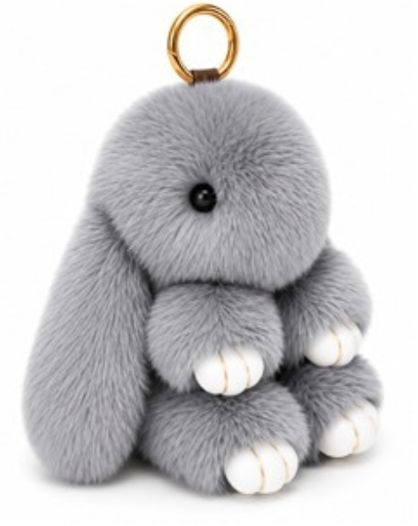 Floppy Ear Bunny Bag Charm: Pastel Pink