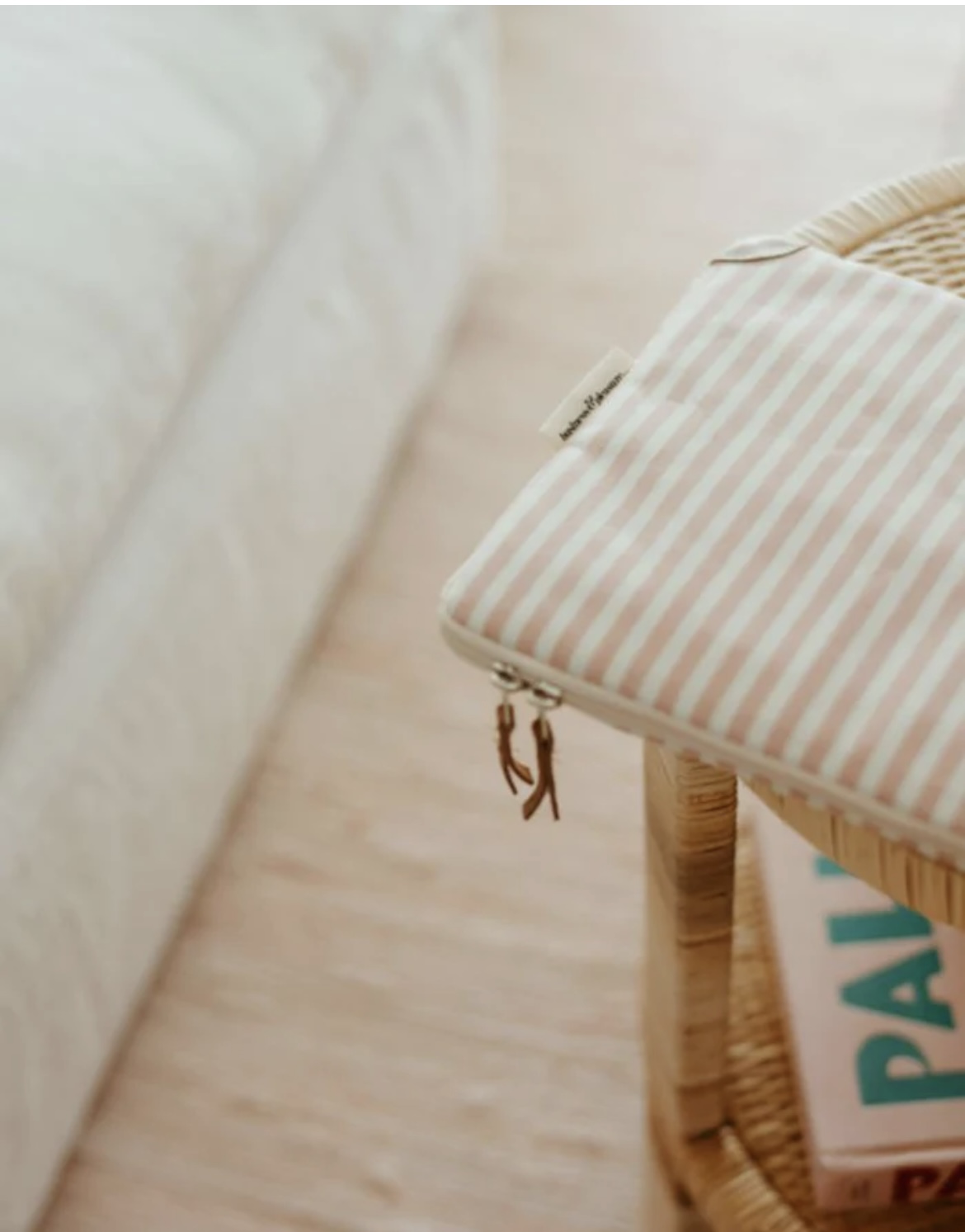 Business & Pleasure Co. THE LAPTOP SLEEVE - Lauren's Pink Stripe - Image 4