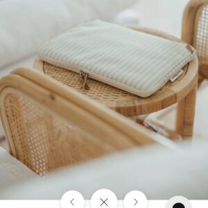 Alternative view of Business & Pleasure Co. THE LAPTOP SLEEVE - Lauren's Sage Stripe