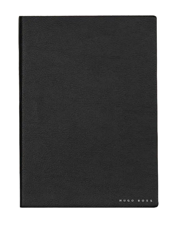 Hugo Boss Black Dotted Notebook Essential A5 Vegan Leather Cover 160 Pages (80m/m2) 148 x 210mm Pagemark - Image 2