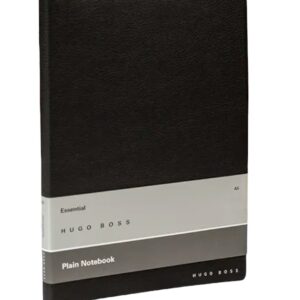 Hugo Boss Black Plain Notebook Essential A5 Vegan Leather Cover 160 Pages (80m/m2) 148 x 210mm Pagemark