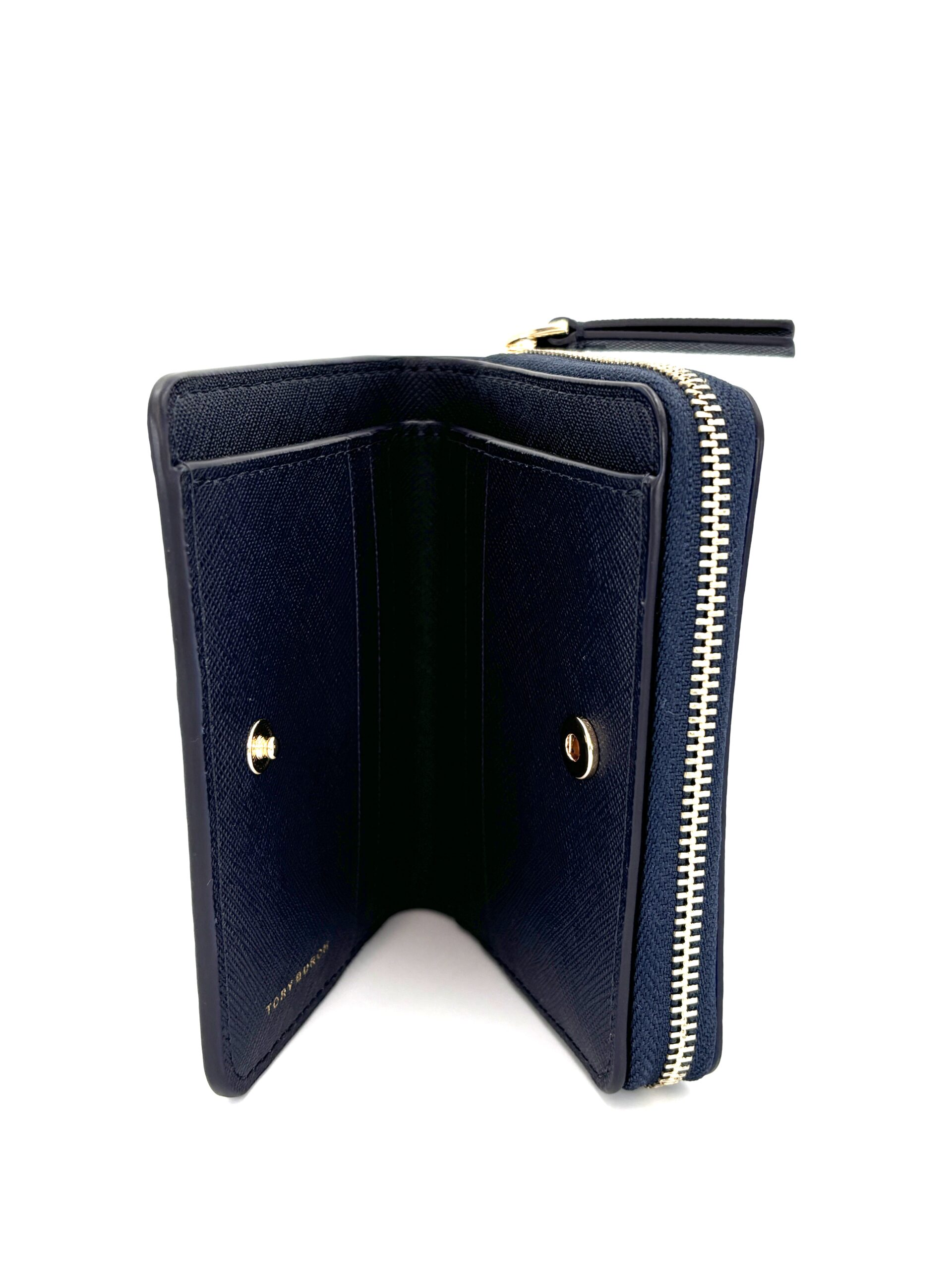 Tory Burch Emerson Mini Wallet 147606 Tory Navy 405 Navy w Saffiano leather - Image 5