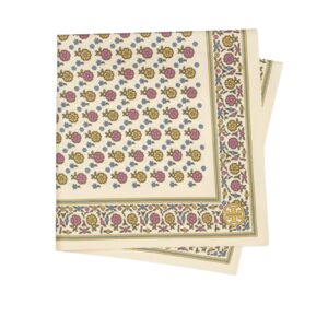 Tory Burch Ditsy Floral Silk Neckerchief Cream, One Size