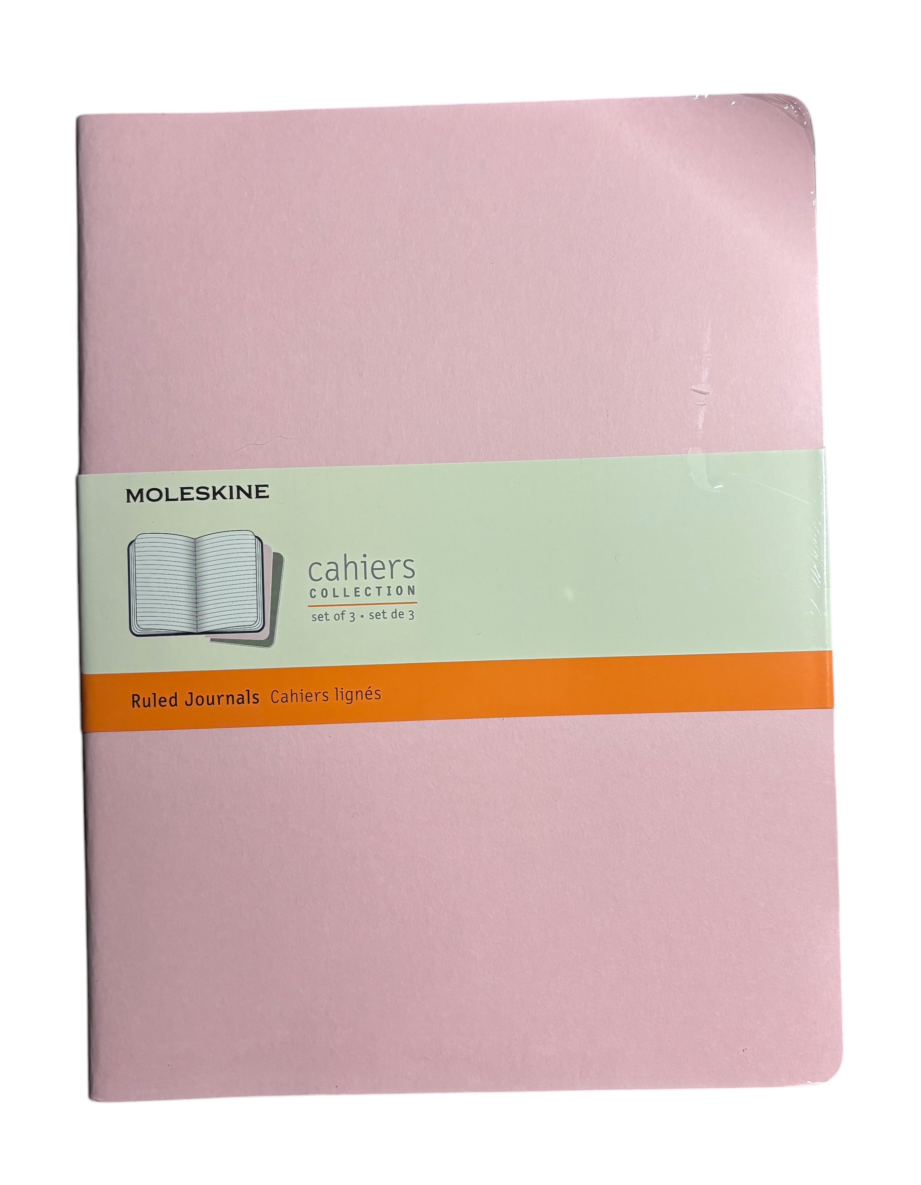 Moleskine Cahiers Collerction Set of 3 Ruled Journals: Pink, Grey, Blue XL 7.5x9.75" (19 x 25cm) - Image 6