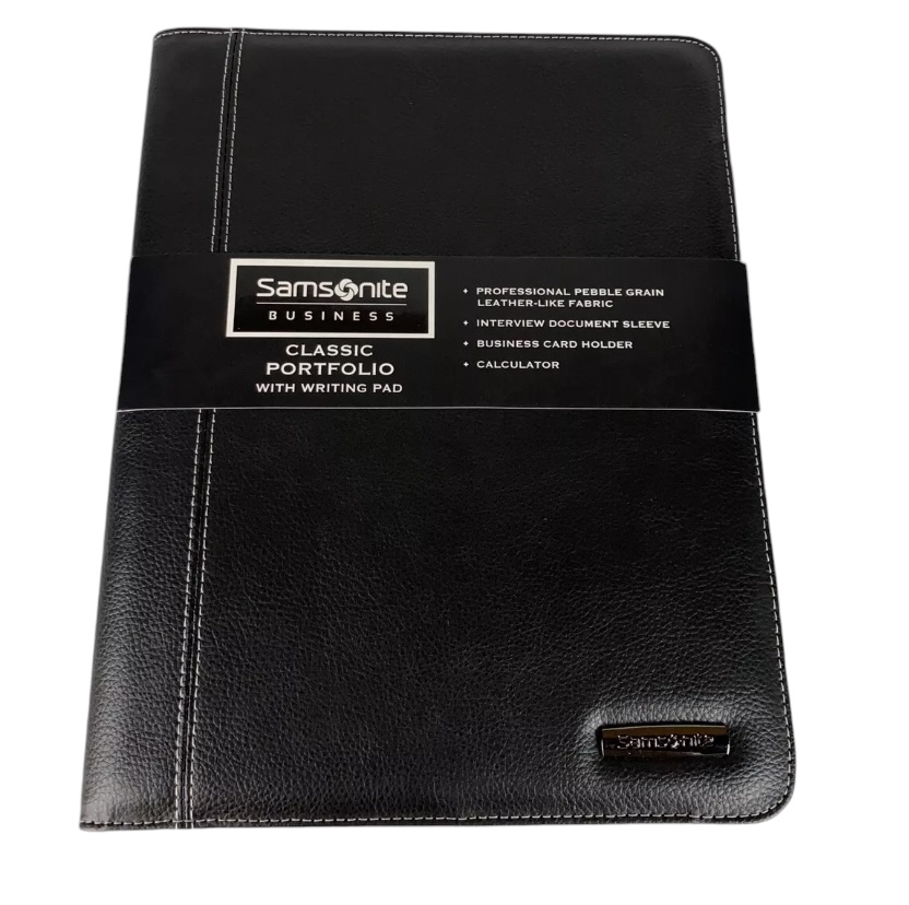 Samsonite® Vinyl Bi-Fold Writing Pad, 12 1/4" x 10" x 1", Black - Image 5