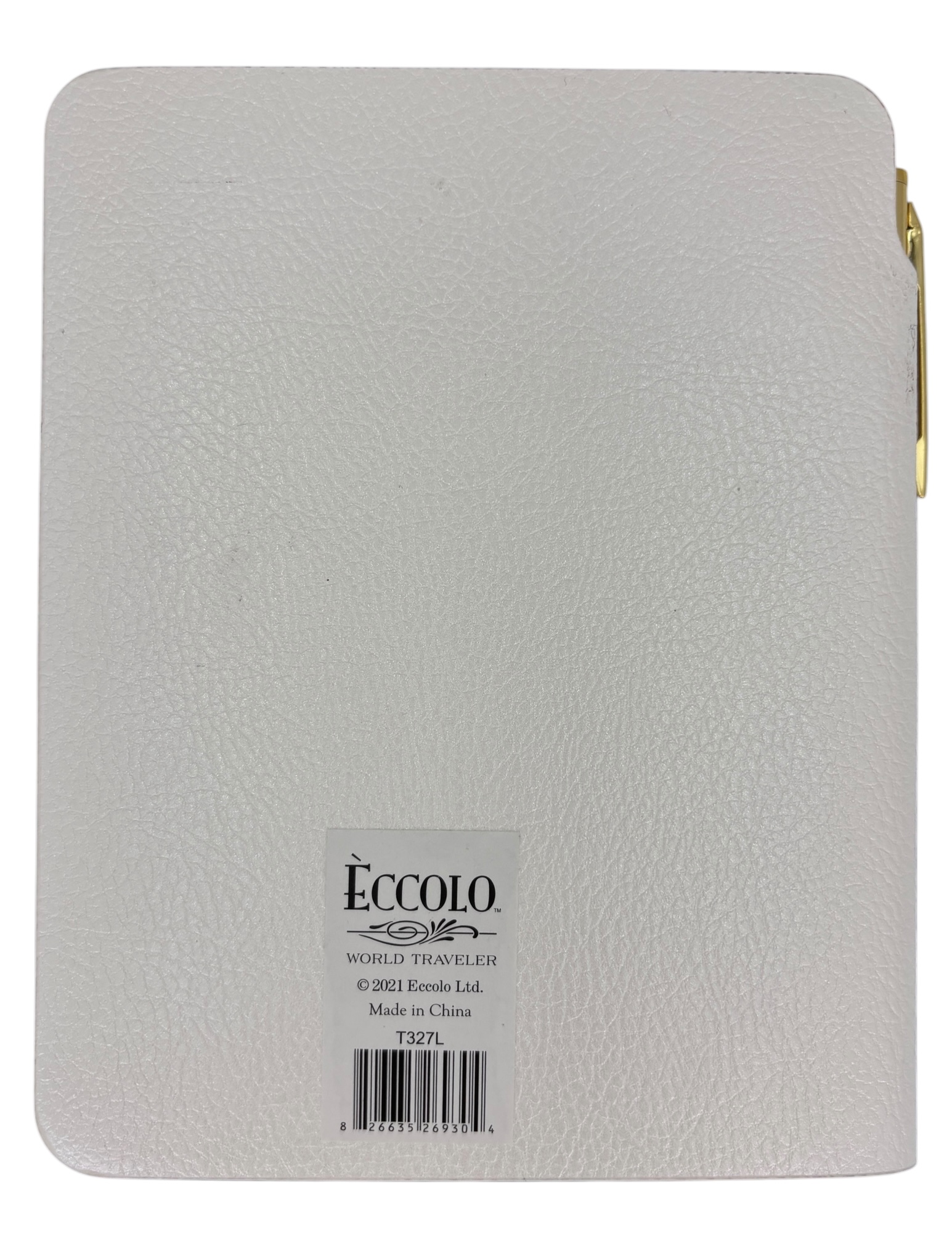 Eccolo Pocket Pen Journal "Blessed is she who believes", 192 Lined Page Super Flexible Notebook, 5.75 x 4.5, Pen Included, Glossed White - Image 3