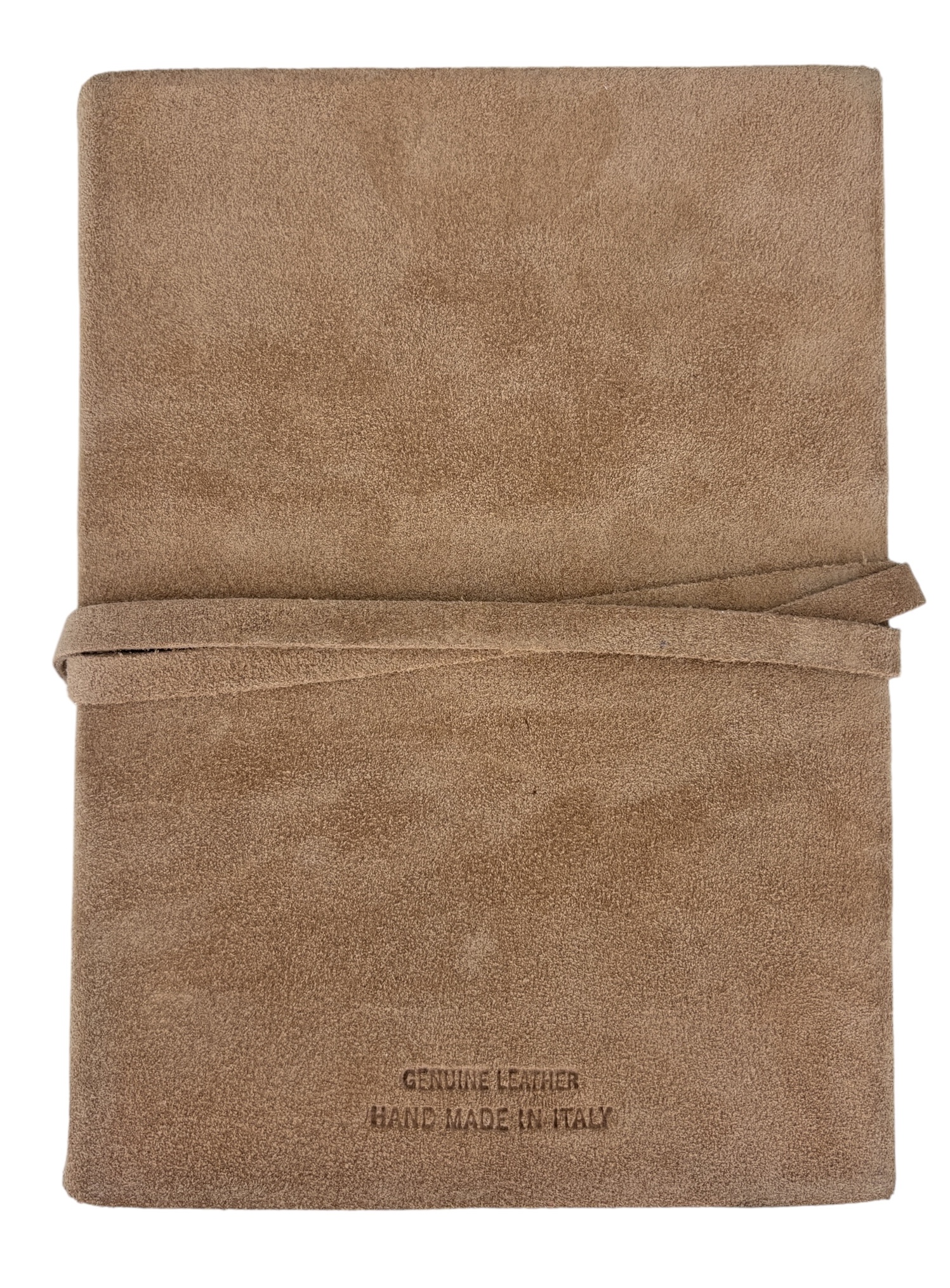Genuine Leather Journal Hand Made in Italy, Light Brown Suede - Image 4