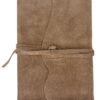 Genuine Leather Journal Hand Made in Italy, Light Brown Suede