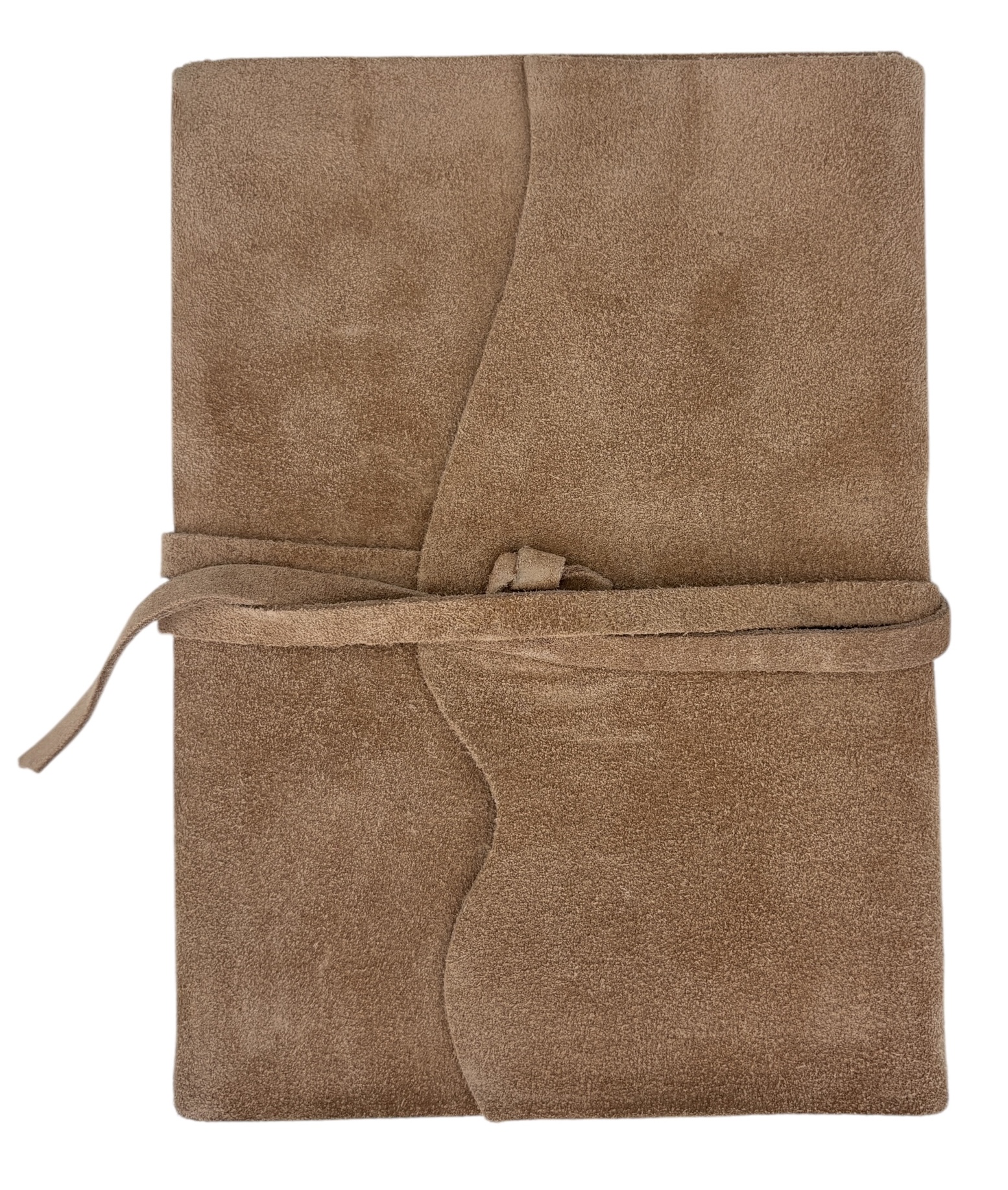 Genuine Leather Journal Hand Made in Italy, Light Brown Suede