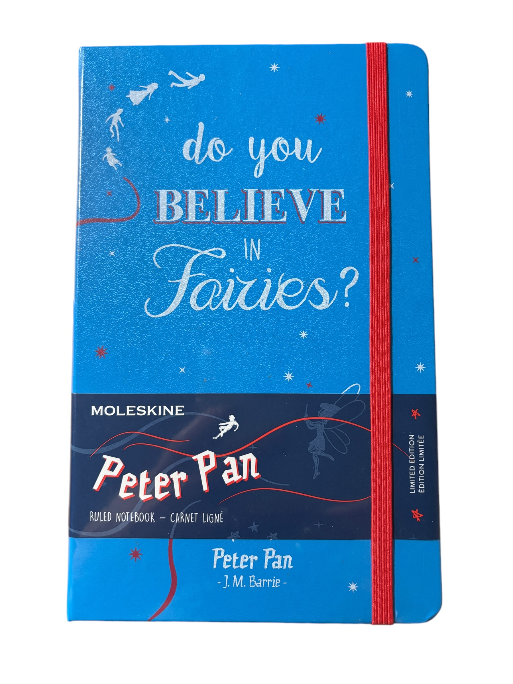 Moleskine Peter Pan Ruled Notebook - Carnet Ligné, "do you BELIEVE IN Fairies?" Limited Edition