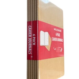 Moleskine Cahier Journals – 9-3/4″ x 7-1/2″, Ruled, Kraft, Pkg of 6 - Image 5