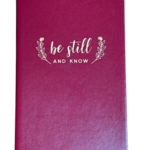 Eccolo Christian Notebook "Be still and Know" with Bible Verses
