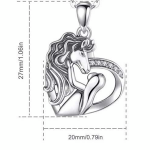 Beyond Joy 925 Sterling Silver Horse & Girl Pendant Necklace w/ Chain & Gift Box - Image 5