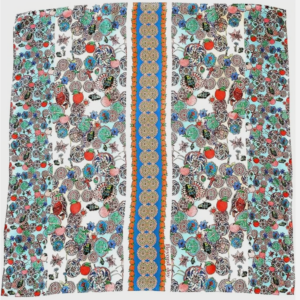 100% Silk Twill Square Scarf 35"x35" Luxury Women Accessory Mint: Holy Cross
