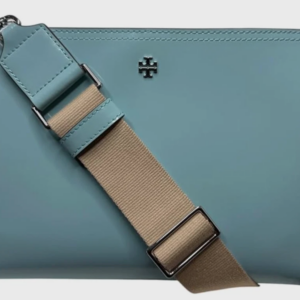 Tory Burch Blake Swingpack Patent Leather Crossbody Shoulder Bag Angel Blue