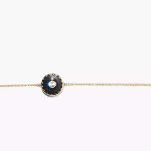 Marc Jacobs Medalion Logo Disc Enamel Bracelet Black Gold NWT - Image 5