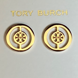 Tory Burch Split Circle Earrings Gold NWT - Image 5
