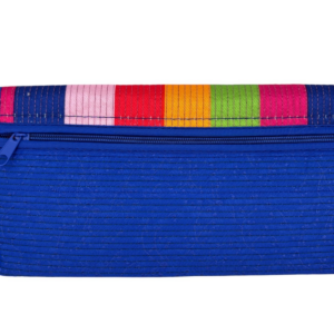 Alternative view of Korean Traditional Fabric Patch Long Wallet w Card Slots & Coin Pocket w Zipper