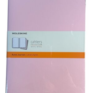Moleskine Cahiers Collerction Set of 3 Ruled Journals: Pink, Grey, Blue XL 7.5×9 - Image 4