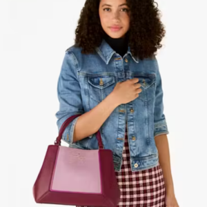Alternative view of Kate Spade Medium Lena Blackberry Satchel NWT MSRP $469