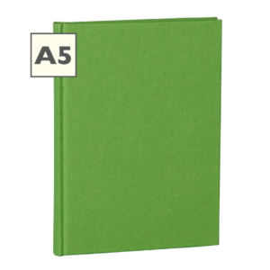 Semikolon A5 Classic Linen Cover Notebook Lime 6 X 8.4 Inches, 144 Blank Pages