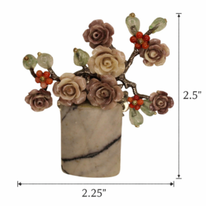 Alternative view of Beyond Joy Natural Stone Flower Brooch Pendant Grey Green Purple Handmade New