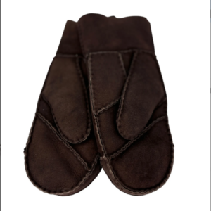 Portolano Sheepskin Unisex Shearing Suede Mitten Dark Brown Brand New - Image 3
