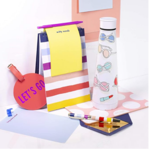 kate spade new york Black Ink Ballpoint Pen with Reusable Gift Box Candy Stripe - Image 3