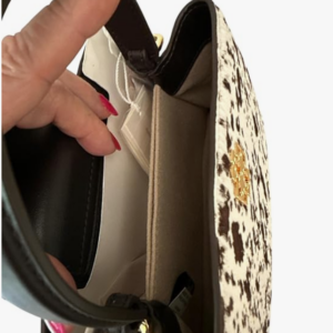 Alternative view of Tory Burch Britten Mini Satchel (Light Neutral Black Calf Hair)