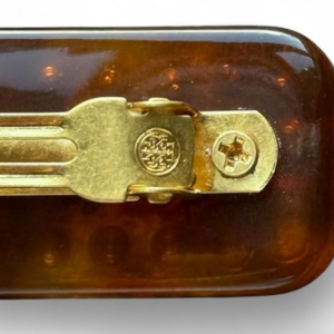 Alternative view of Tory Burch Roxanne Hair Barrette, Crystal Embellished, Brown with Yellow Floral
