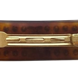 Tory Burch Roxanne Hair Barrette, Crystal Embellished, Brown with Yellow Floral - Image 3