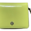 New Tory Burch Emerson Mini Patent Leather Wallet Candy Lime