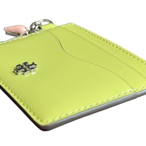 Alternative view of Tory Burch Emerson Charms Slim Card Case, Candy Lime Green, Fish & Shell Charms