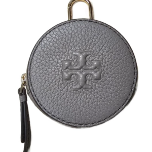 Tory Burch Thea Pebbled Leather w Gold Hardware Women s Coin Pouch (Gray Heron)