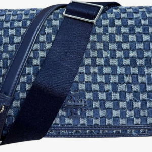 Tory Burch Denim Leather Thea Flap Crossbody Shoulder Bag - Image 2