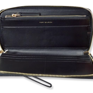 Alternative view of Tory Burch Womens 162753 Emerson Patent Zip Around Continental Wallet, Black