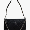 Tory Burch nwt Willa Quilted Nylon Zip Shoulder Bag Black Silver Hardware